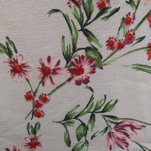 Ces Femme Blouse Cream Floral - No Size Tag - See Measurements - Picture 6 of 14